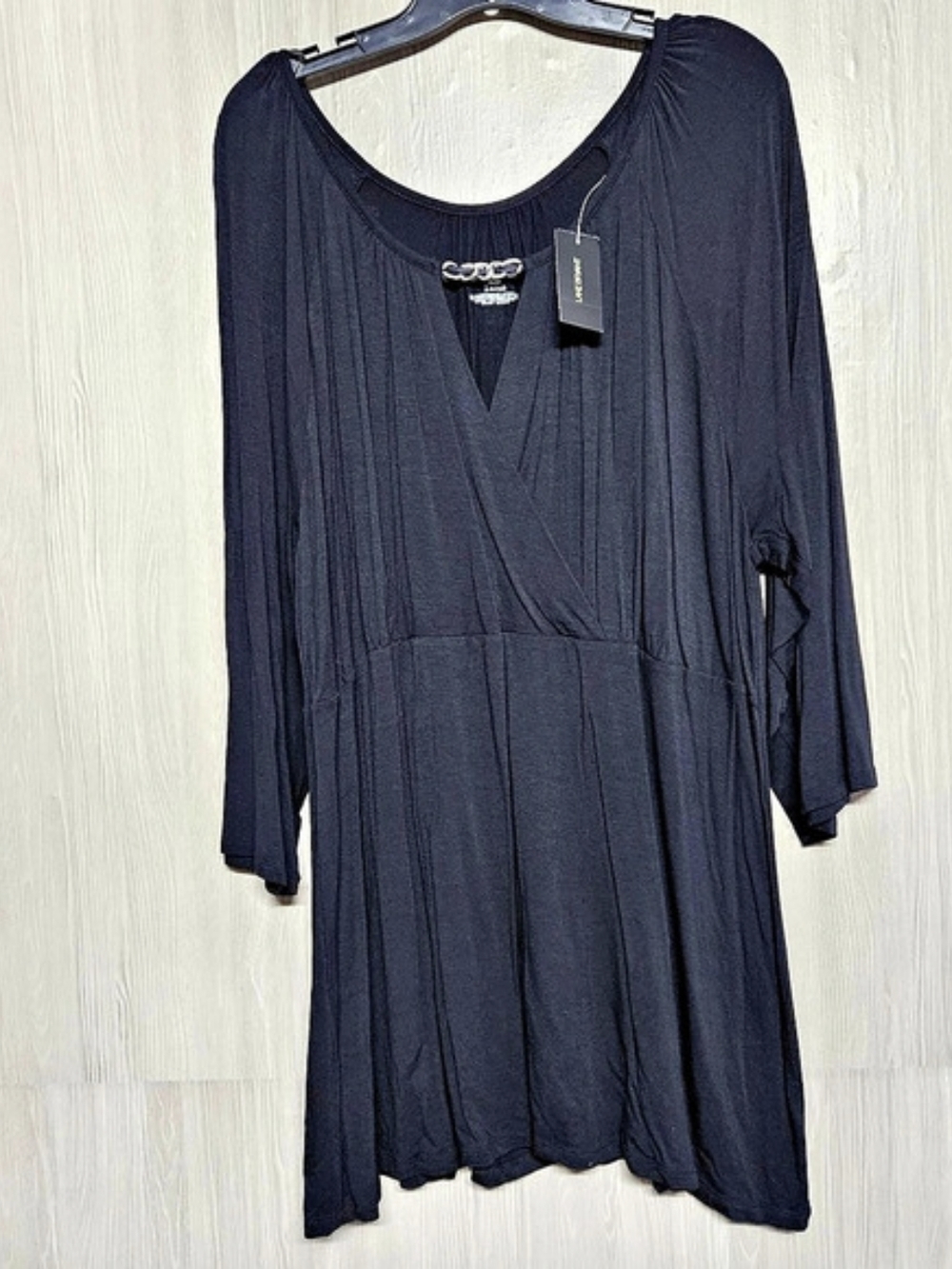 Venezia Black Chain Blouse NWT